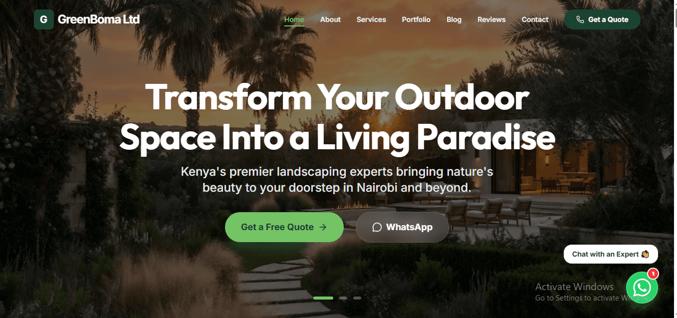 GreenBoma Landscaping Website